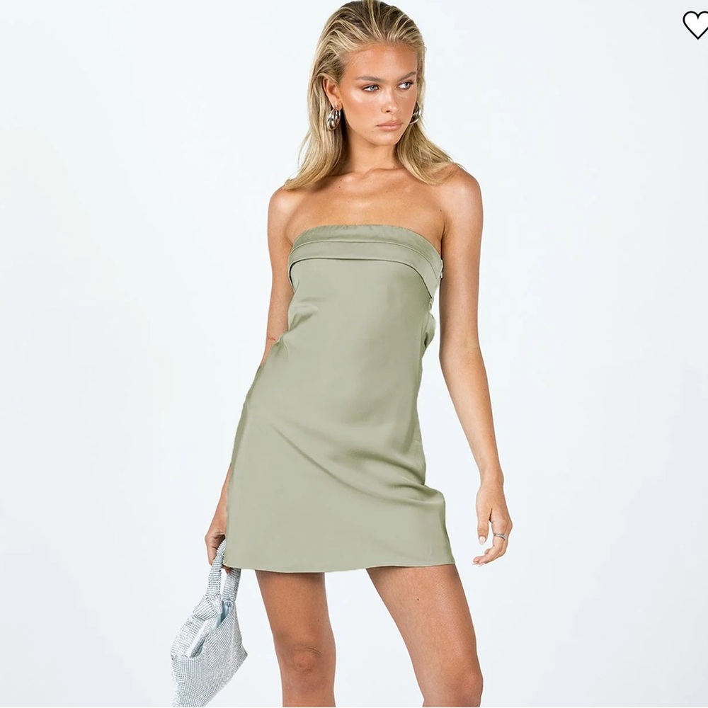 Princess Polly :Phillipa Mini Dress Sage